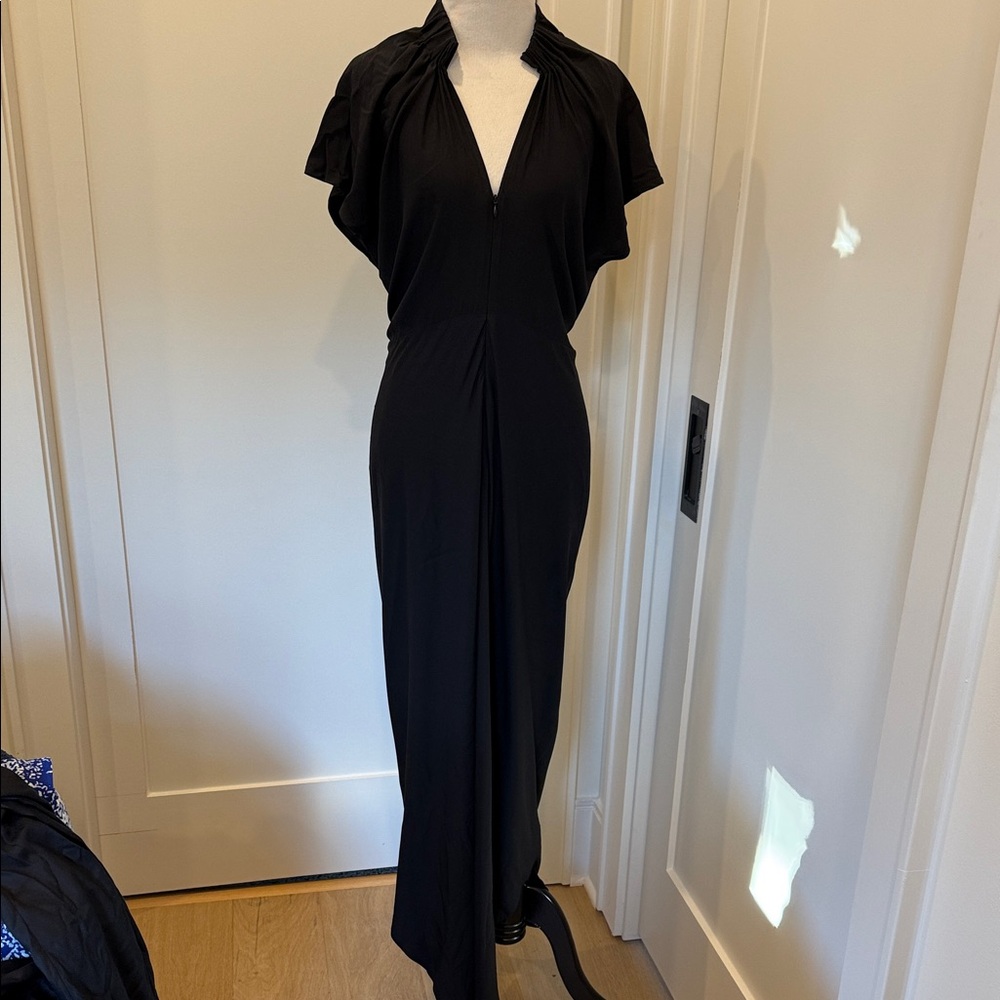 Zero + Maria Cornejo Black Draped Dress